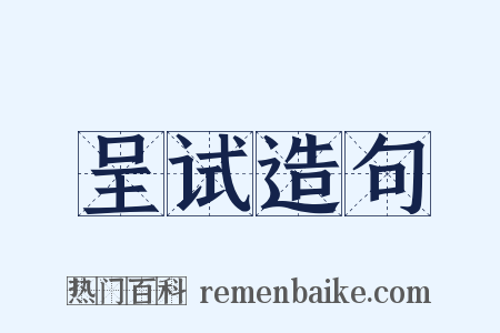 呈试造句是什么意思的图片
